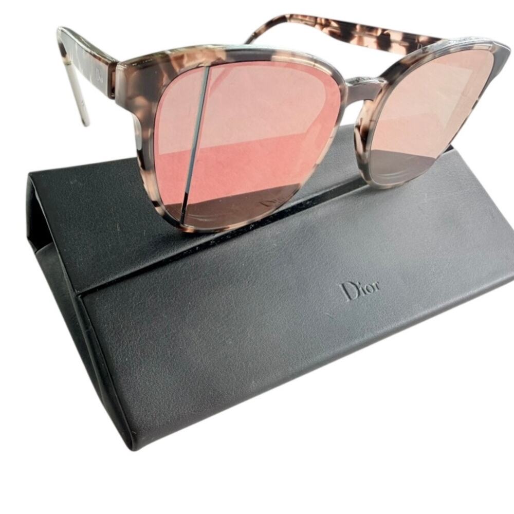 Christian DiorStep F Havana Pink Mirror Wayferer Sunglasses 3Y6/R2 Luxury $540 - Picture 4 of 11